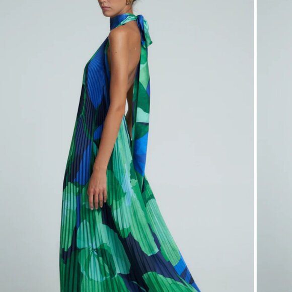 L'IDEE Opera Gown Capri Green (US Size 4  Small / AUS Size 8)  Worn Once NWOT - Picture 3 of 4